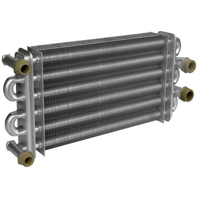 Теплообменник первичный I.T.M для котлов 23/24 кВт Ariston, Neva lux, Biasi, Electrolux (998619), MHE15-C