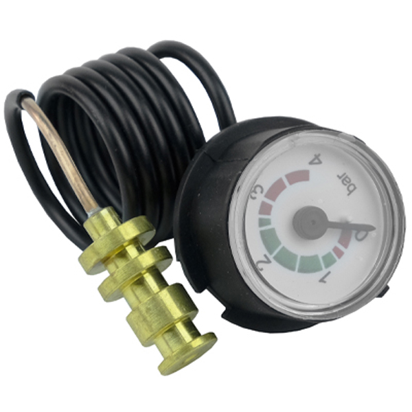 Манометр 0-4 бар Ø28 мм для котлов Bosch Gaz 6000 W, Buderus Logamax U072 (87186457920), CPG28-D-BK-2-600mm