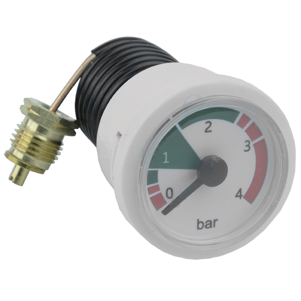 Манометр 0-4 бар Ø40 мм для котлов Baxi (9951650, 200025384, 99516511P), CPG37-J-W-6-600mm